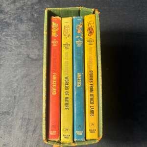 Vintage 1965 The Wonderful Worlds of Walt Disney 4-Volume Boxed Book Set